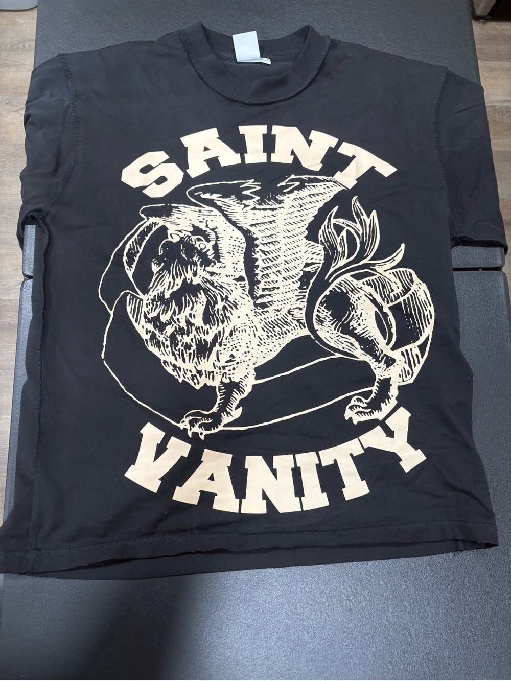 Saint Vanity Graphic Black Crewneck T-Shirt